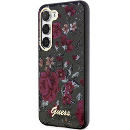 Etui Guess Flower Collection do Galaxy S23, zielony/khaki