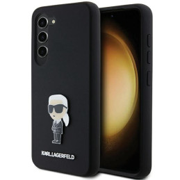 Etui Karl Lagerfeld Silicone Ikonik Metal Pin do Galaxy S23, czarne