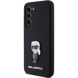 Etui Karl Lagerfeld Silicone Ikonik Metal Pin do Galaxy S23, czarne