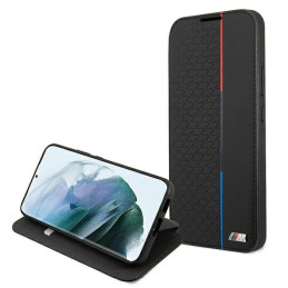 Etui z klapką BMW M Collection Triangles do Galaxy S22+, czarne