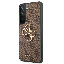 Etui Guess 4G Big Metal Logo do Galaxy S22, brązowy/brown