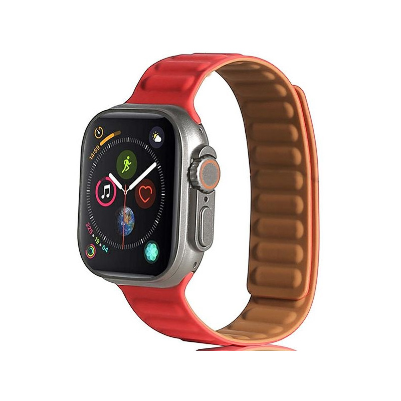 Magnetyczny pasek Beline do Apple Watch 42/44/45/49mm czerwony