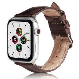 Skórzany pasek Beline do Apple Watch 42/44/45/49mm brązowy