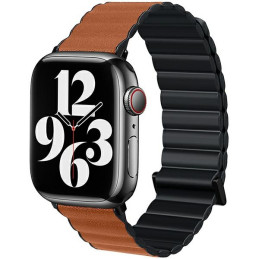 Magnetyczny pasek Beline Pro do Apple Watch 42/44/45/49mm czarno/brązowy