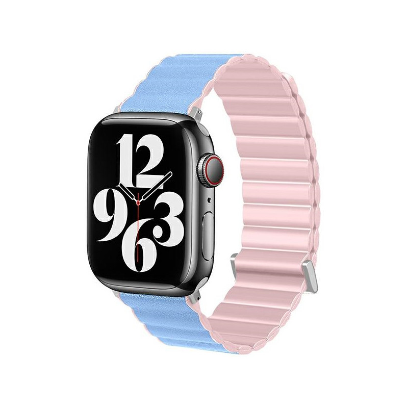 Magnetyczny pasek Beline Pro do Apple Watch 38/40/41mm różowo/błękitny