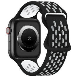 Sportowy Silikonowy pasek Beline do Apple Watch 42/44/45/49mm czarno-biały