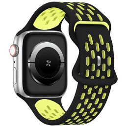 Sportowy Silikonowy pasek Beline do Apple Watch 42/44/45/49mm czarno-żółty