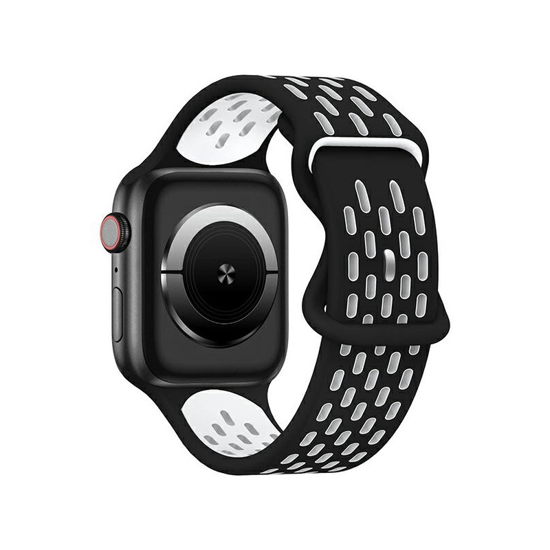 Sportowy Silikonowy pasek Beline do Apple Watch 38/40/41mm czarno-biały