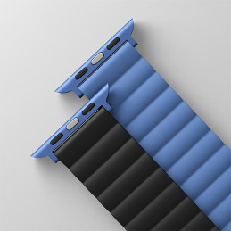 Magnetyczny Pasek UNIQ Revix do Apple Watch 1/2/3/4/5/6/7/8/9/SE/SE2/Ultra/Ultra 2 42/44/45/49mm. czarny-niebieskie