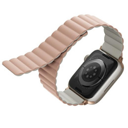 Magnetyczny Pasek UNIQ Revix do Apple Watch 1/2/3/4/5/6/7/8/9/SE/SE2/Ultra/Ultra 2 42/44/45/49mm.  różowy-beżowe